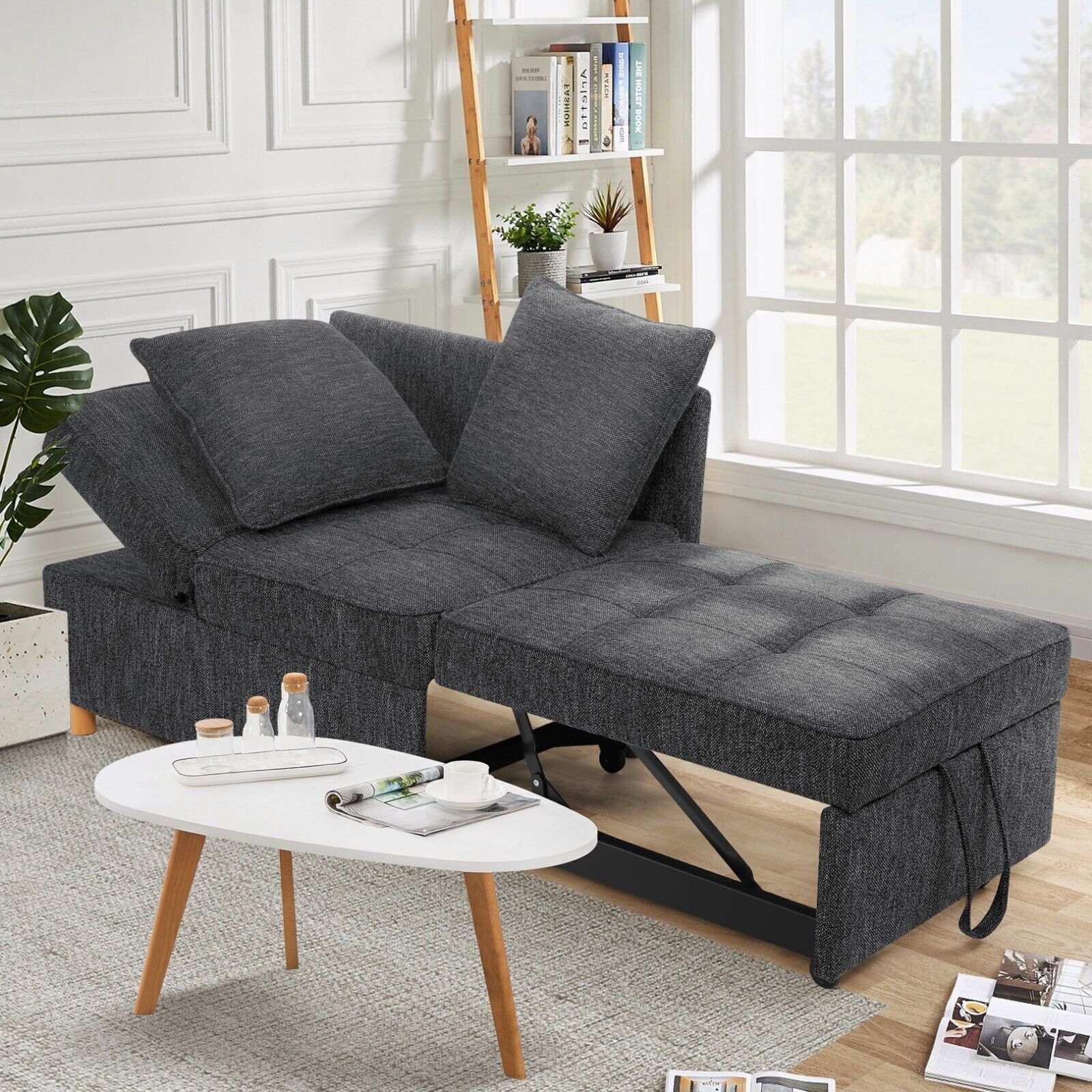 Soft Convertible Sofa for Family Small Space with 5 Adjustable Backrest SALE🛋️