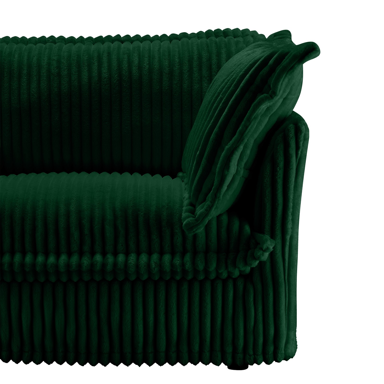 Modular Cloud Sofa 4 Seater, Deep Seating, Green Corduroy Removable Cover