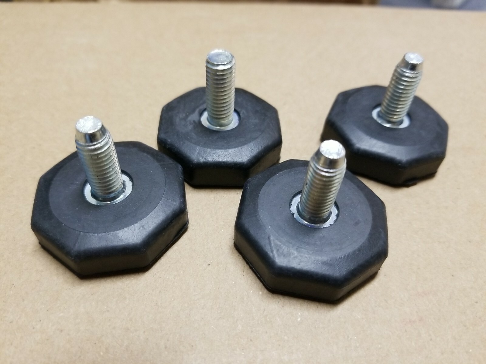 Black Adjustable Furniture Feet Table Legs Leveling Pad Cabinet Chair Lot of 4