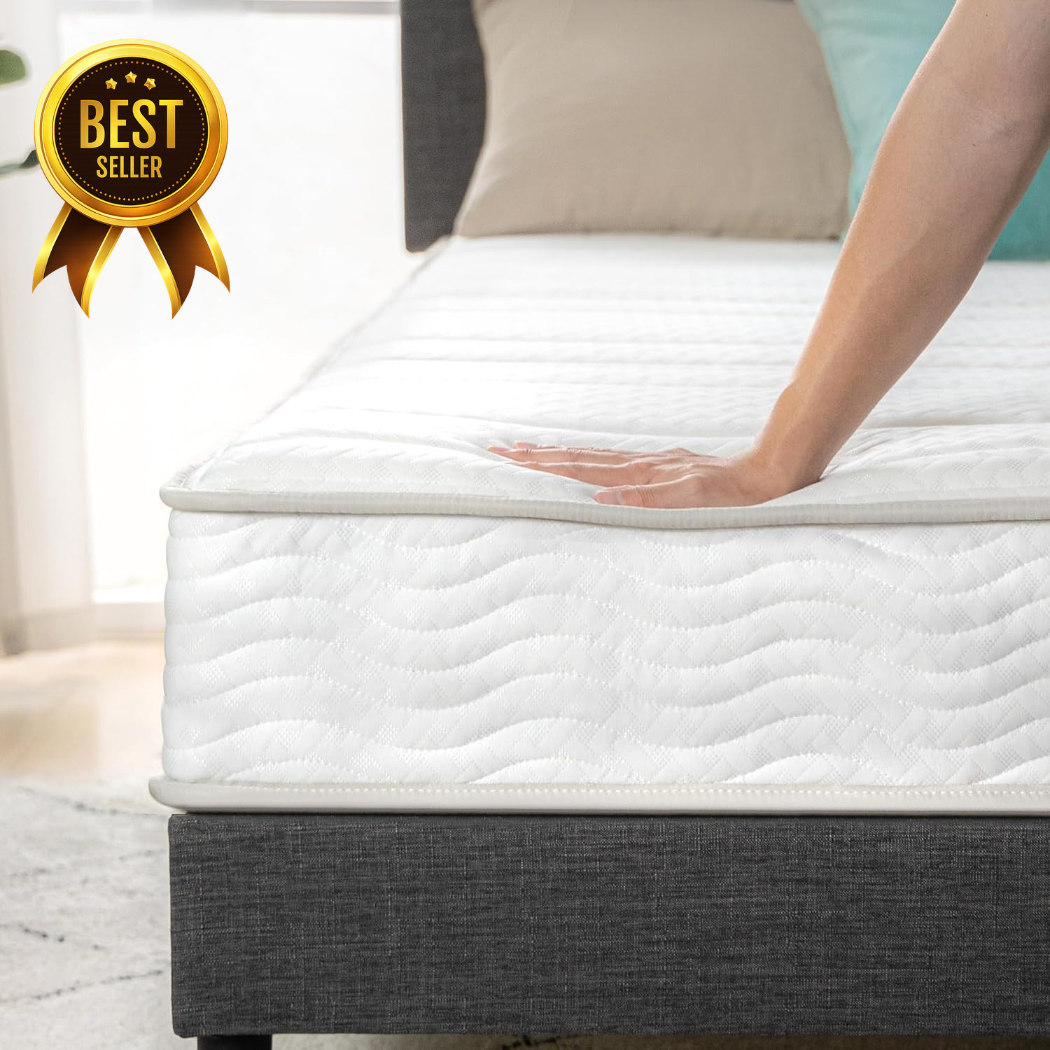 8 Inch Foam and Spring RV Mattress, [New Version], Short Queen for Rvs, Campers