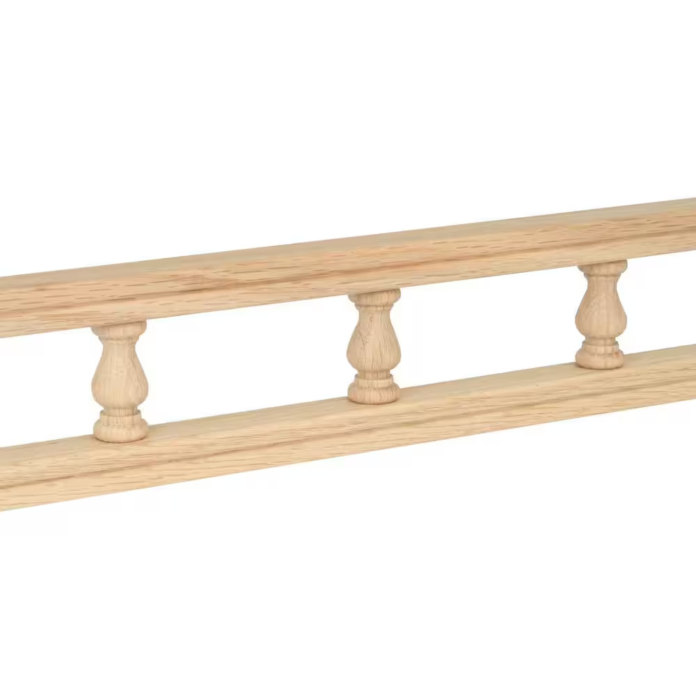 Decorative Galley Rail – 48 In. X 2.25 In. X 0.75 In. – Sanded Unfinished Maple