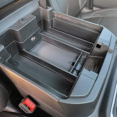 Center Console Organizer Compatible with 2020-2023 Silverado/Sierra black