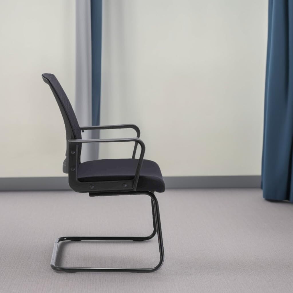 CLATINA Office Guest Chair W/ Lumbar Support & Mid Back Mesh for Reception Room