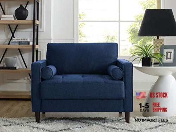 Lexington Armchair, 39.8″ W x 31.1″ D x 33.5″ H Navy Blue
