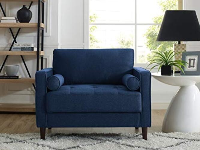 Lexington Armchair, 39.8″ W x 31.1″ D x 33.5″ H Navy Blue