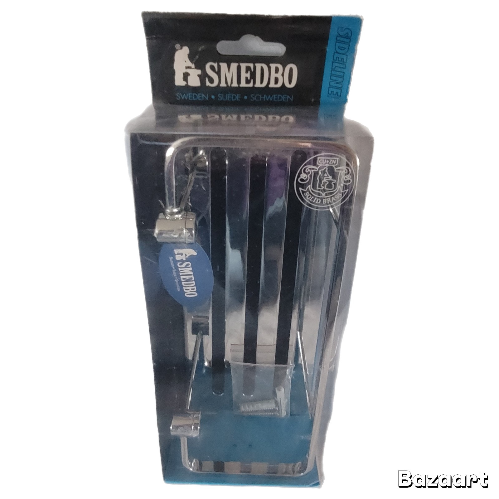 NIB Smedbo Sideline Rectangular Soap Basket Solid Brass Polished Chrome DK3001