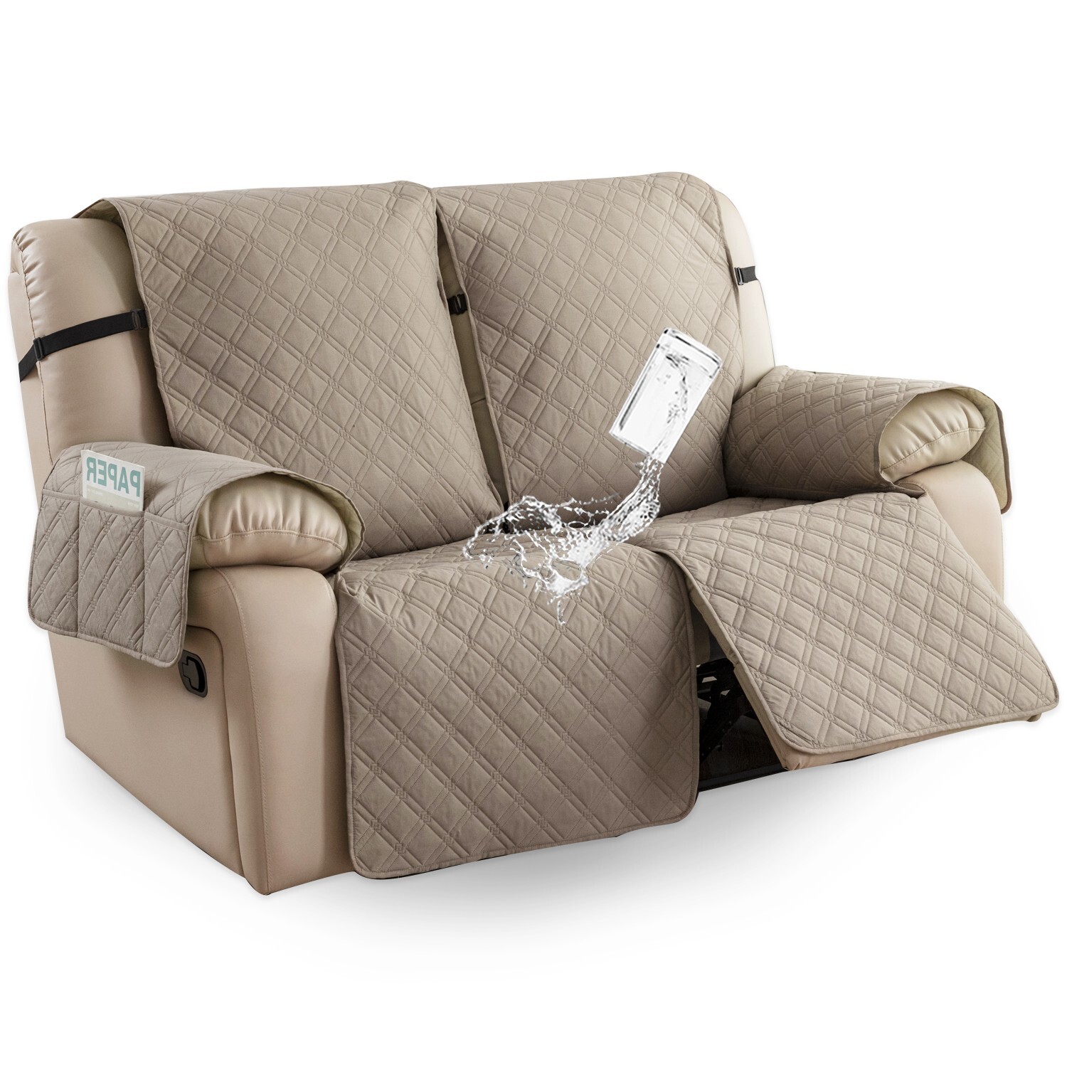 Non-slip waterproof sofa recliner set 2 seats, home decoration protection