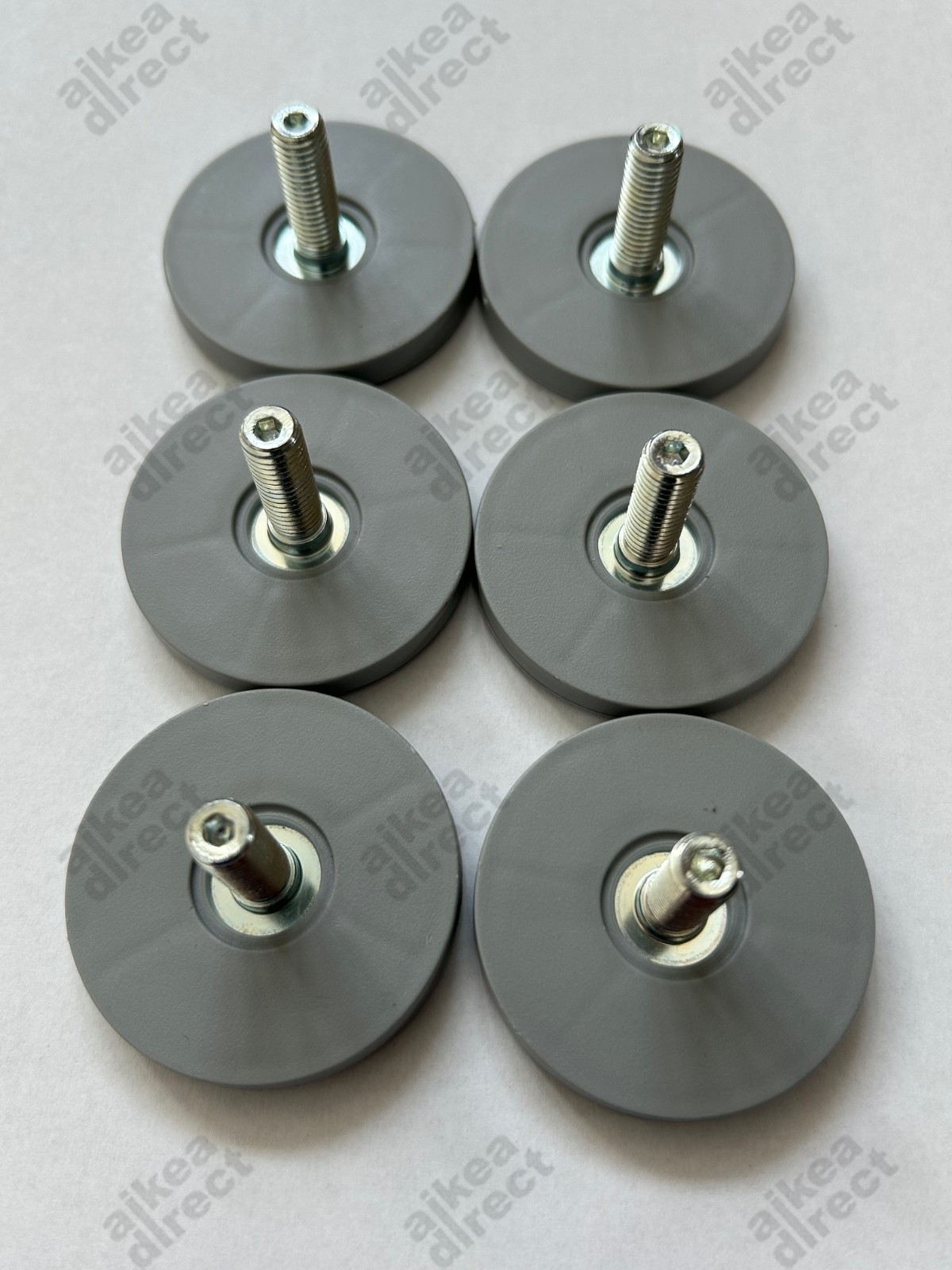 Ikea Adjustable feet leveler gray, Part # 114947 (6 Pack) – NEW USA shipped