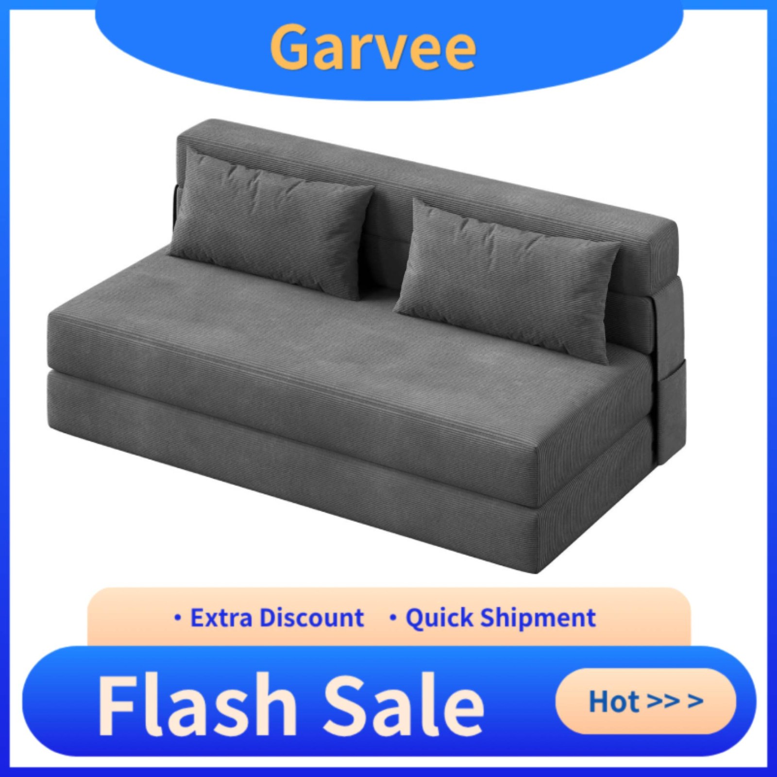 4‑in‑1 Folding Sofa Bed Works As Convertible Sleeper, Fold‑Out Loveseat Sofa Cou