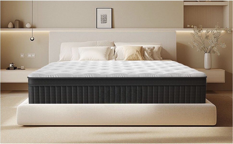 Queen Mattress, Mattress Queen Size 14 Inch in a Box, Hybrid Queen Size
