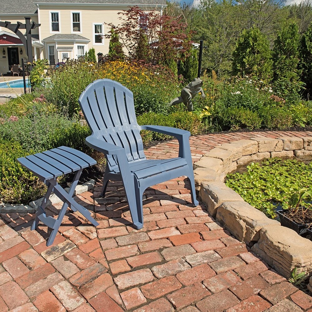 Adams 8500-94-3936 Quik-Fold Side Table- Bluestone, 15″