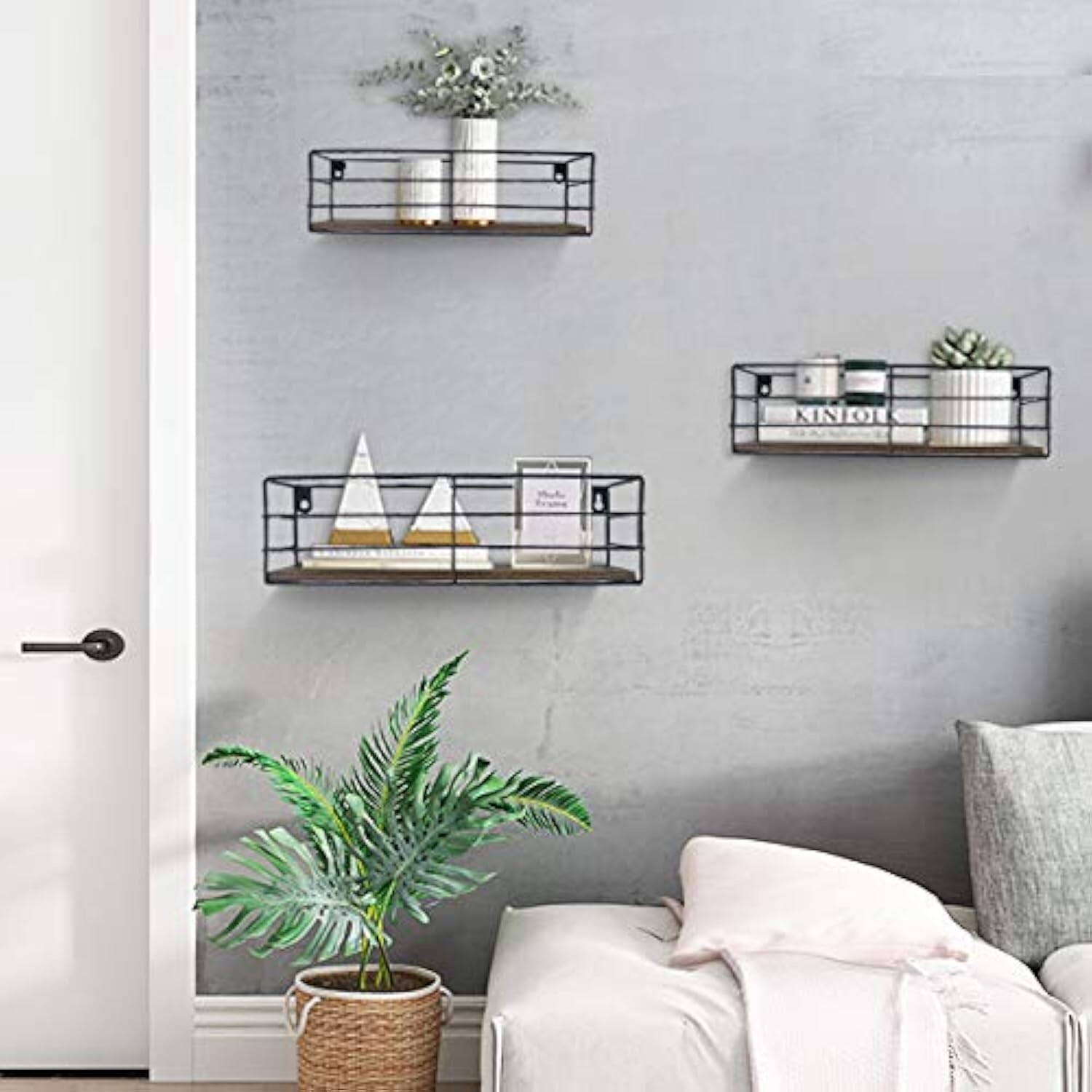 Floating Wall Shelves Set of 3 for Bathroom Living Room Bedroom Kitchen