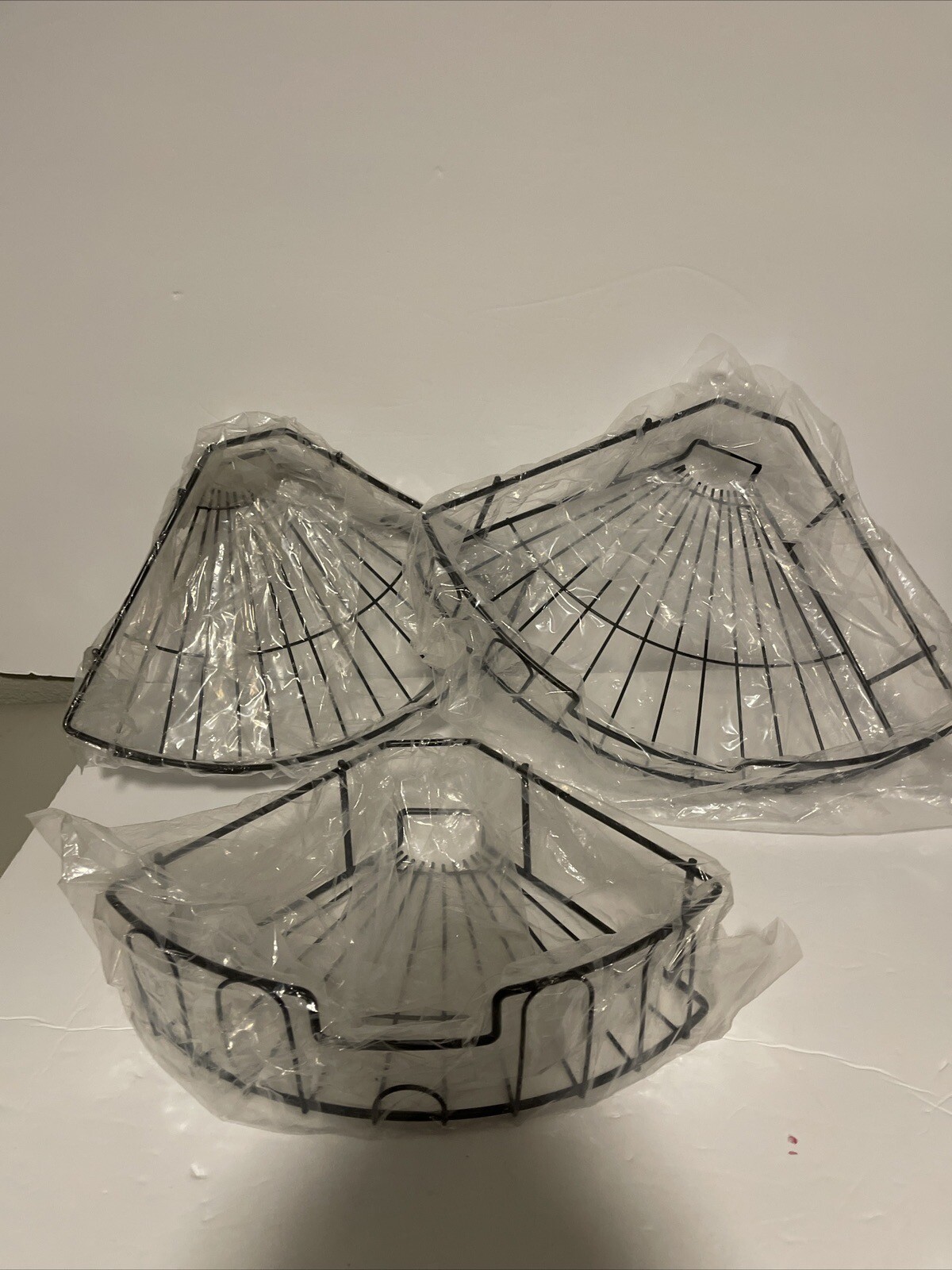 Wall Mountable Floating Fan Shaped Shelve 3 To Set, Biggest Shelve 9×13