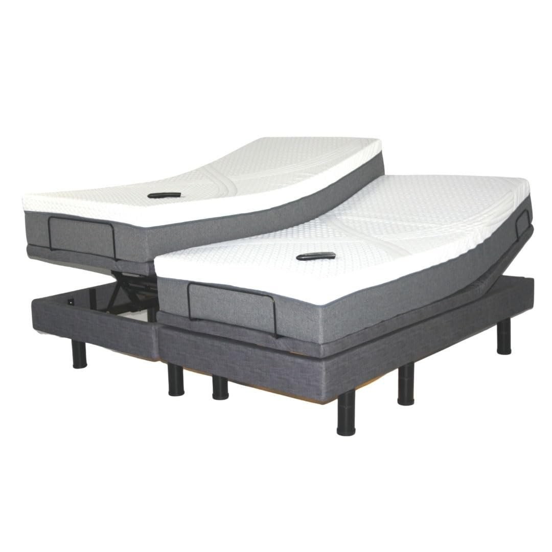 Golden Passport Split King Adjustable Bed Frame with Massage, Remote Control,…