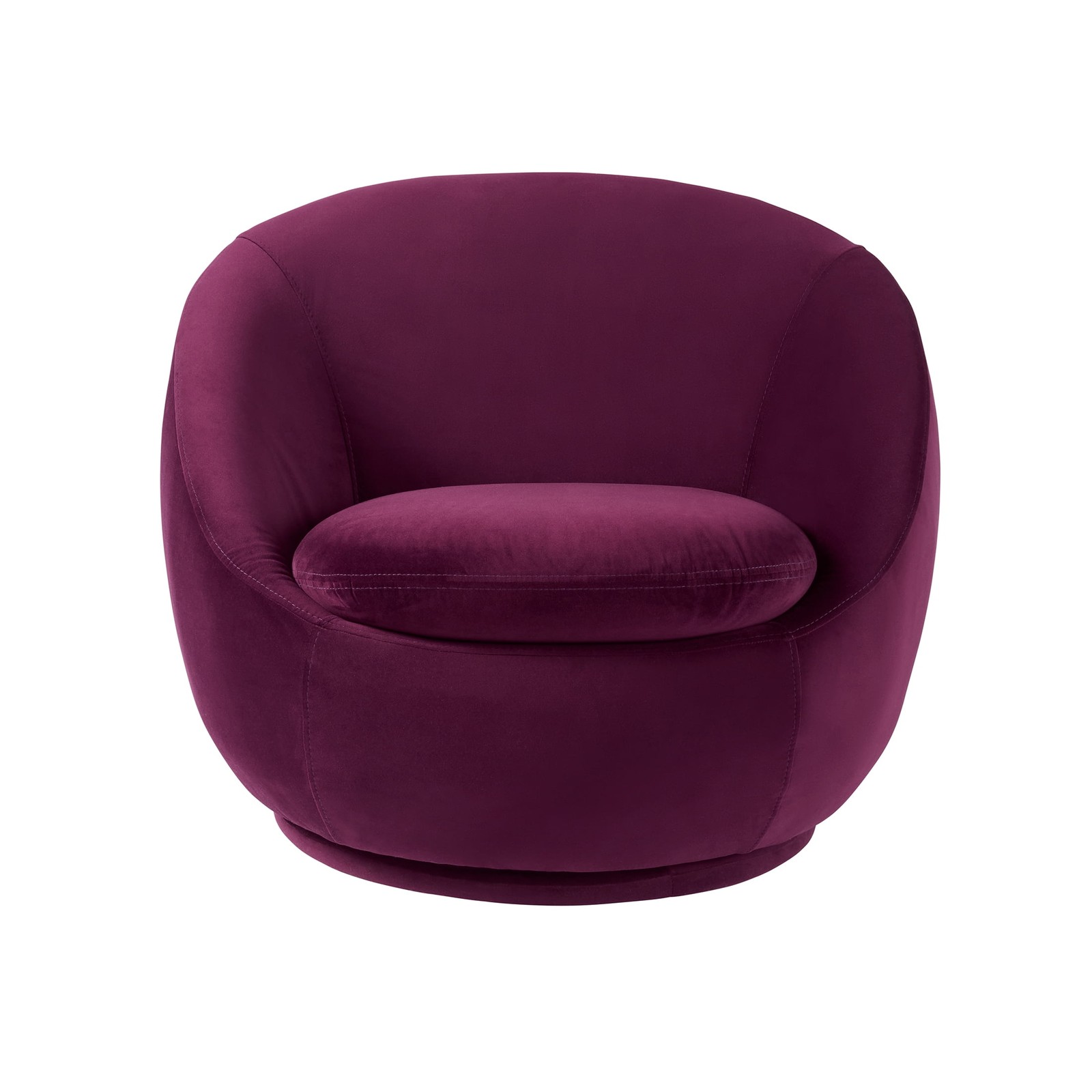 Better Homes & Gardens Modern Soft Velvet Accent Swivel Chair In Merlot