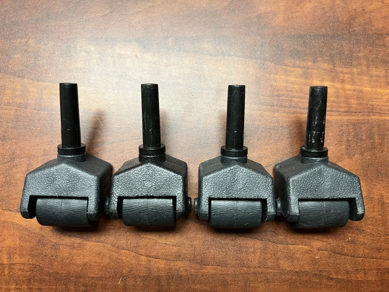 SET OF (4) BED FRAME WHEELS ROLLERS WITH PLASTIC SOCKET INSERT