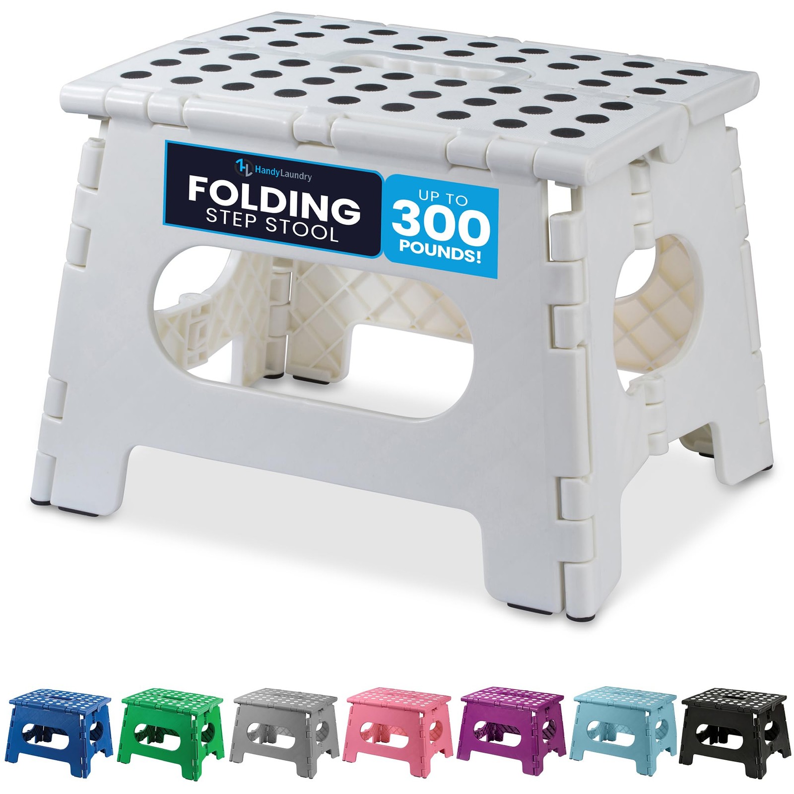 Handy Laundry Folding Lightweight Step Stool Sturdy Enough to Support Adults
