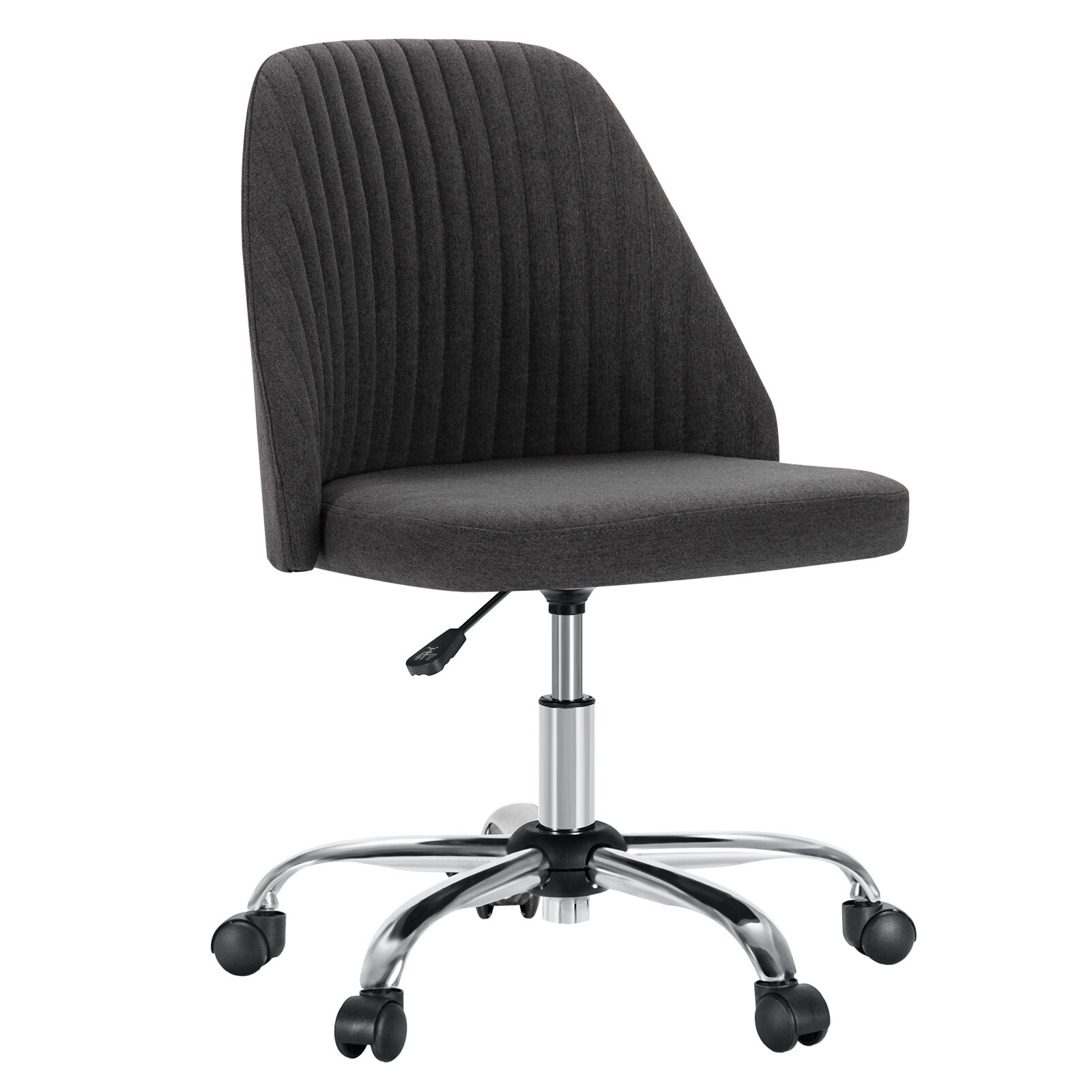 Office Chair Armless Chairs Cute Fabric Desk Adjustable Height Swivel Wheel