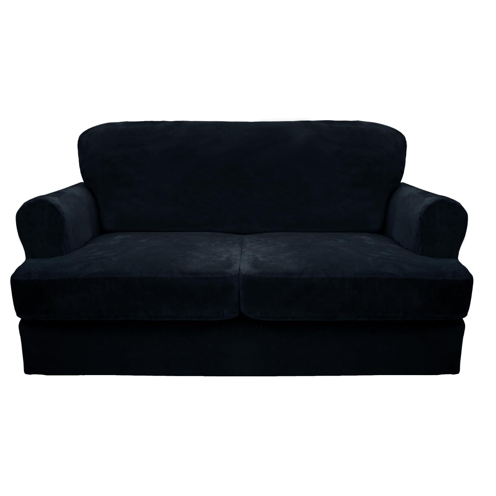 T Cushion Sofa Cover 3 Piece Loveseat Slipcovers, Soft Thick Velvet Couch Cov…