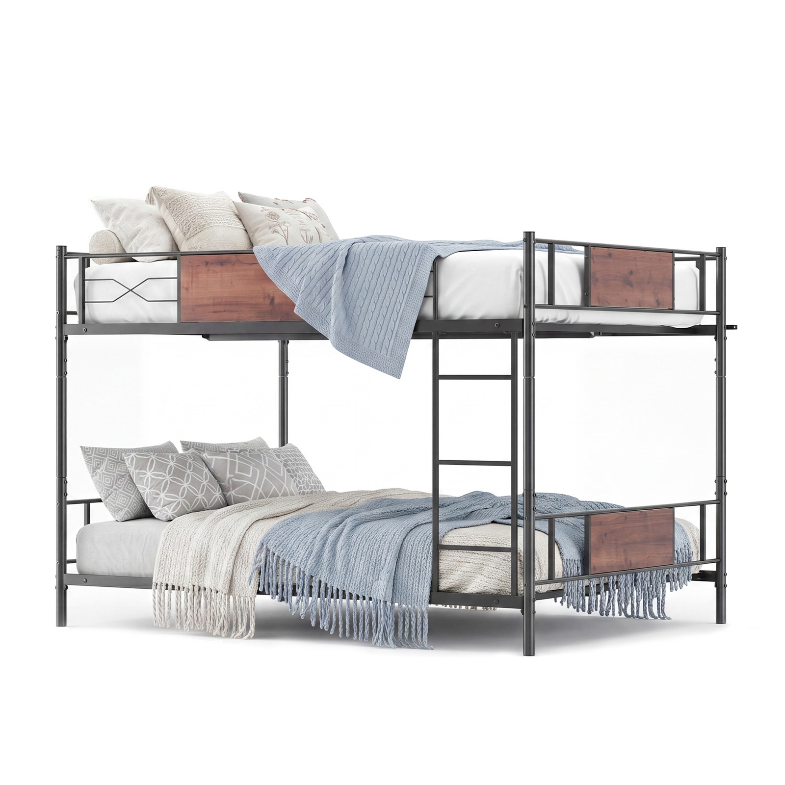Full Over Full Bunk Bed Anti-Tip Device Stable Structure Heavy Weight Capacity