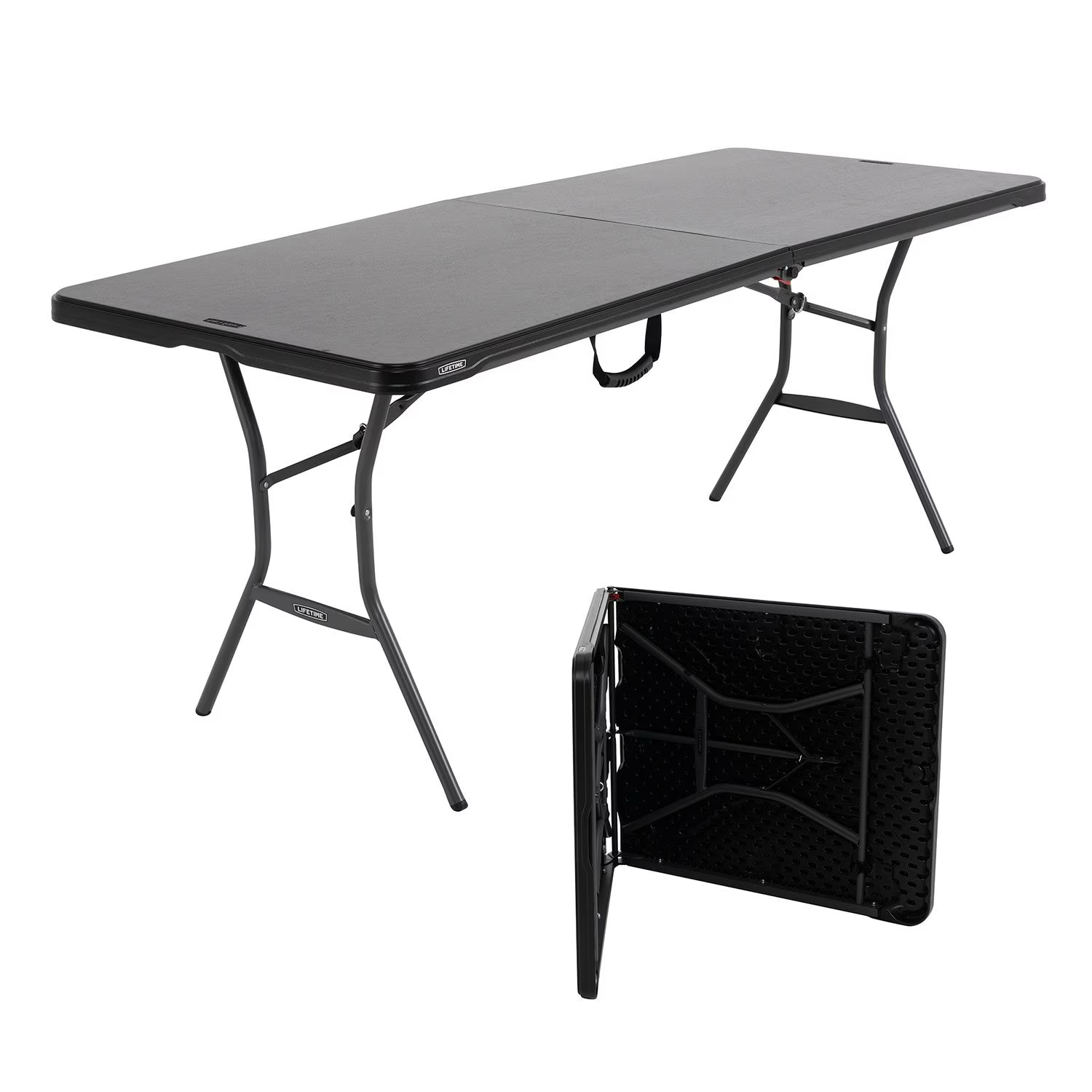 Lifetime 6-Foot Fold-In-Half Table NEW FREE SHIPPING Color:Black