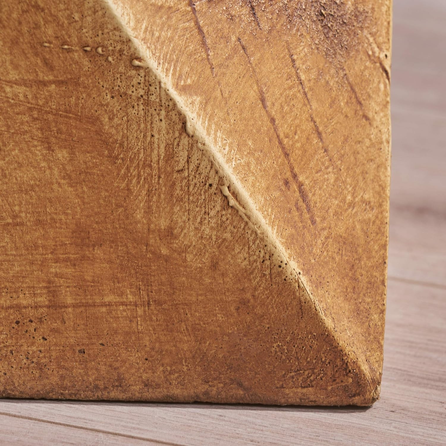 Manuel Light-Weight Concrete Accent Table, Natural, 12.5D X 12.5W X 17.75H In