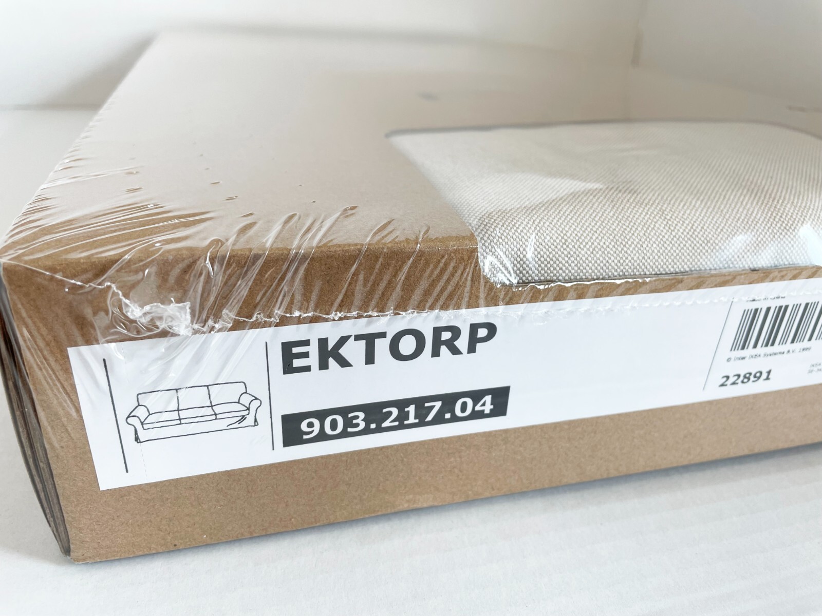 Ikea EKTORP 3 Seat sofa COVER ONLY lofallet beige(complete set) 903.217.04 – NEW
