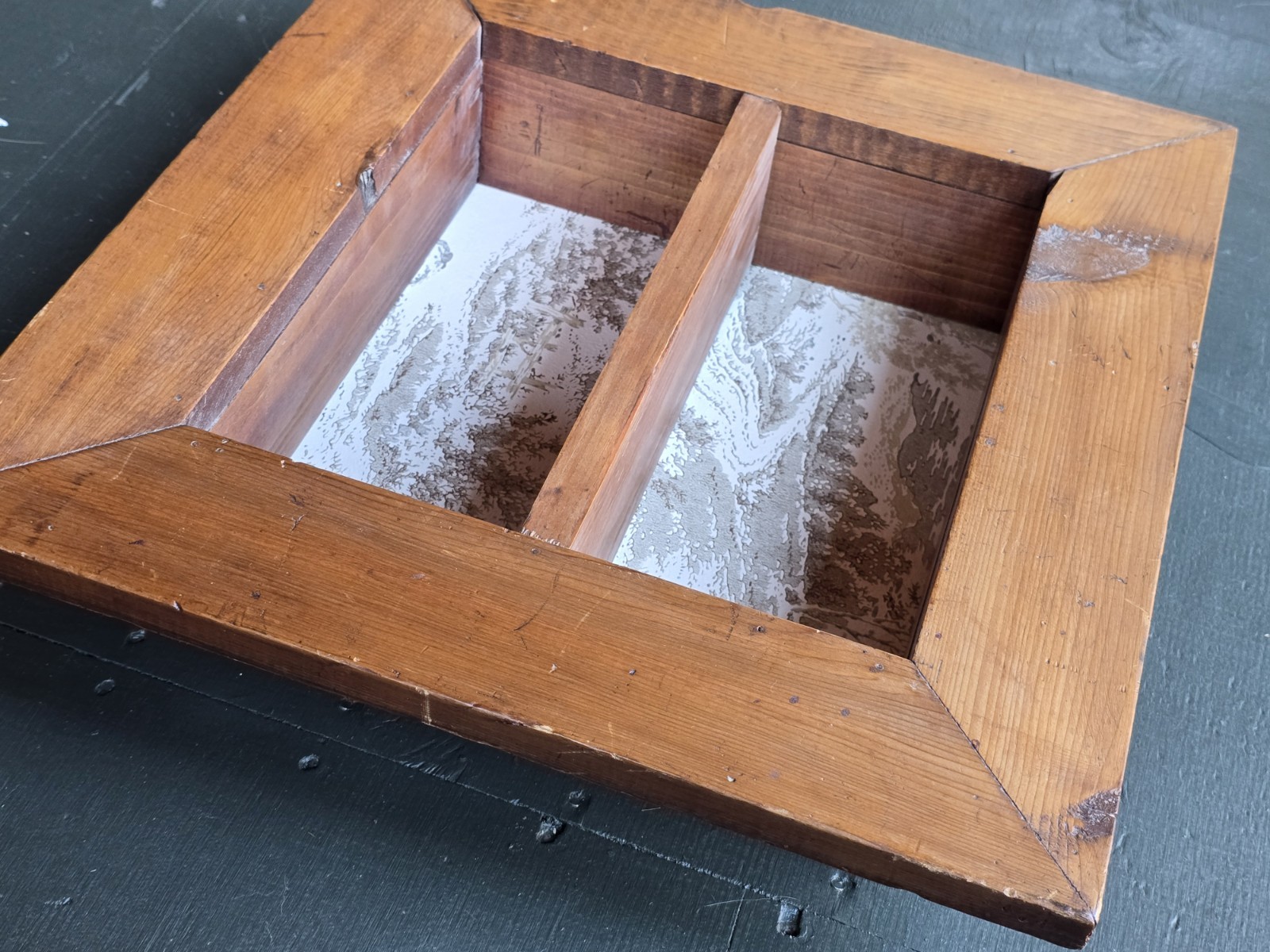 Shadowbox Shelf Solid Wood Handcrafted Wall Hanging Rustic Lodge Cottage