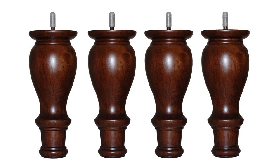 #8CLBM – 8″ Round Turn Tapered Couch Legs (Set of 4) Brown Mahogany-PRIORITY 📦