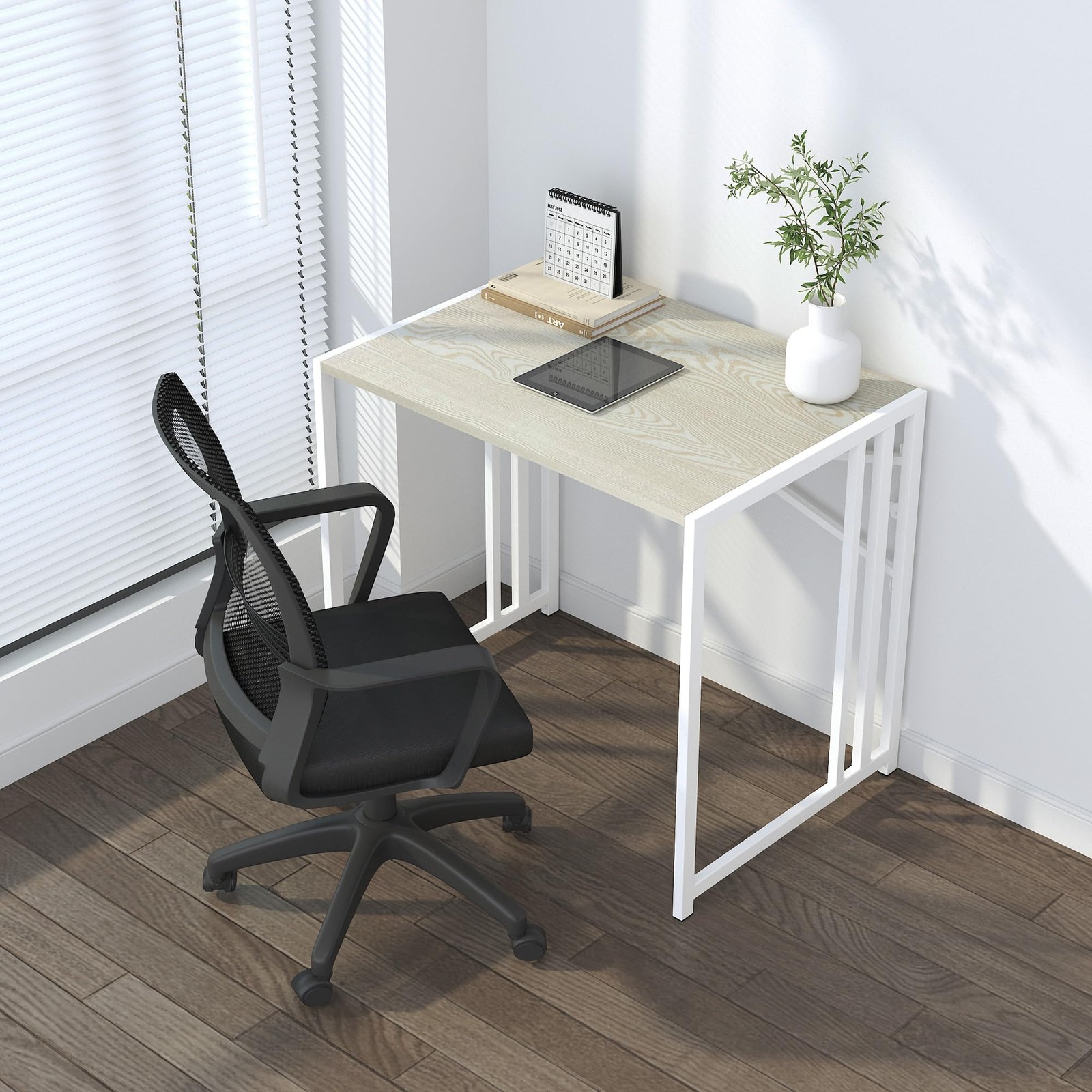 Folding Computer Desk 83cm, Writing Gaming Computer Camping Desk…
