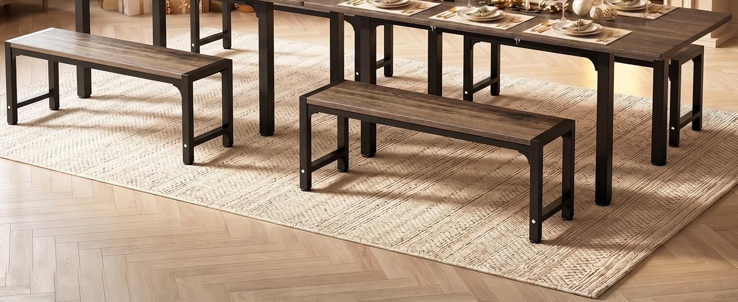 63“ Extendable Dining Table Set with 180° Smart-Flip Pivot, Grey | dining room