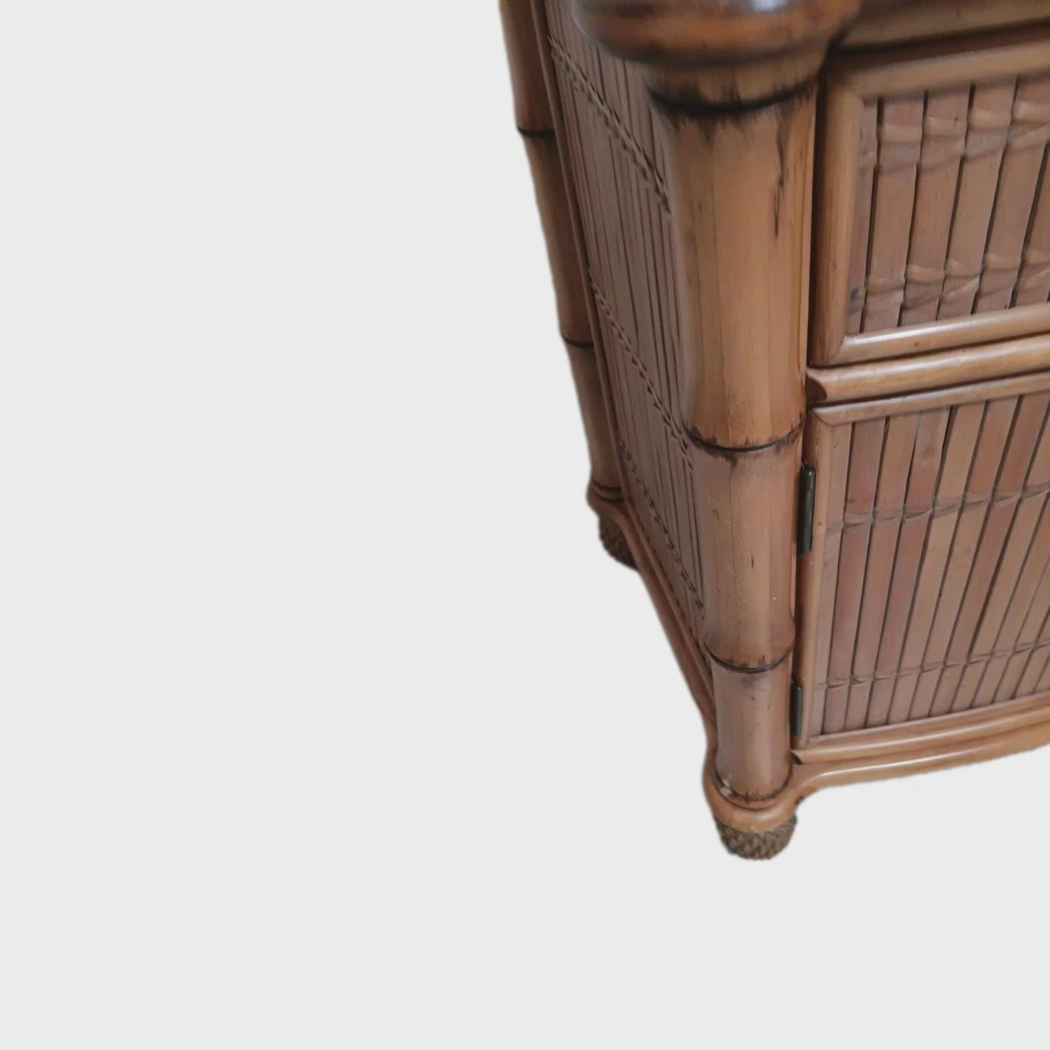 Nightstand Tommy Bahama Style Bamboo Rattan Two drawer