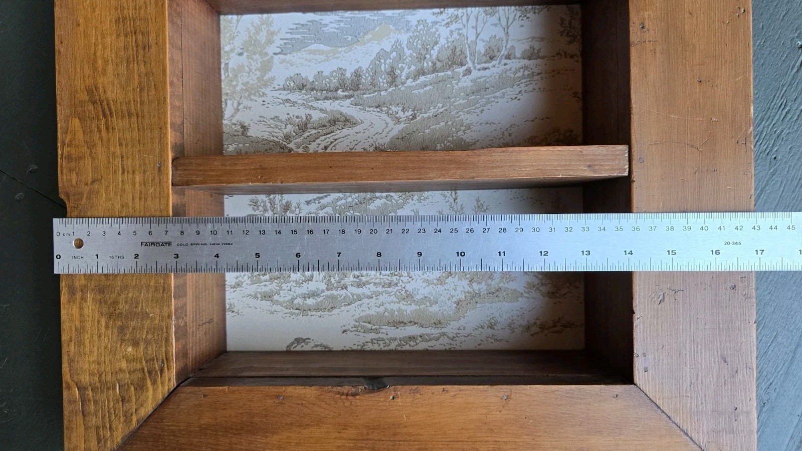 Shadowbox Shelf Solid Wood Handcrafted Wall Hanging Rustic Lodge Cottage