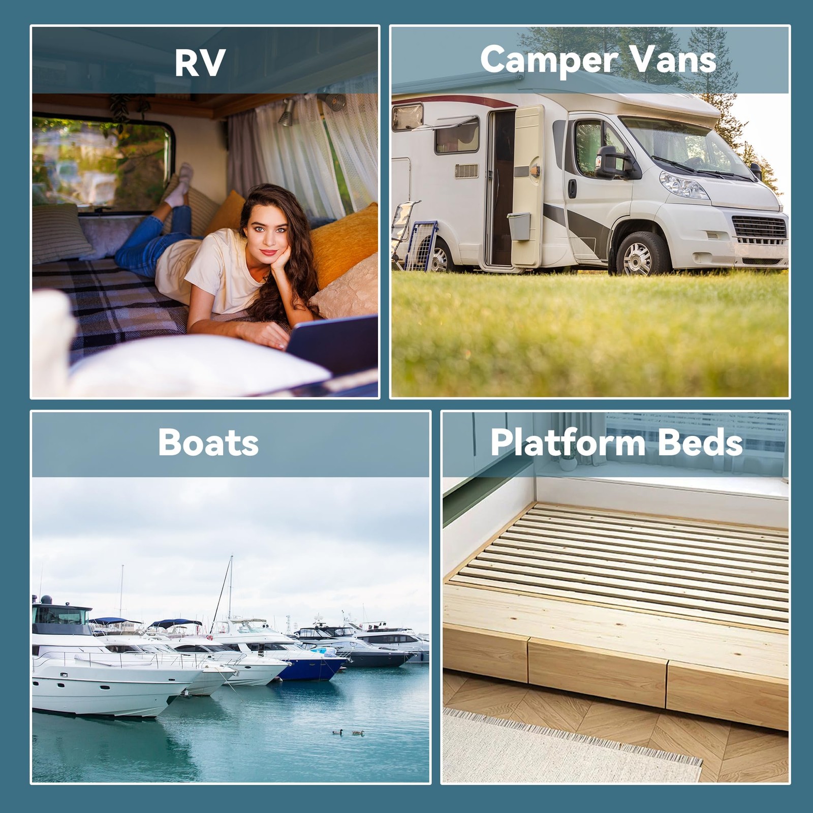 Queen Breathable Mattress Underlay 3D Air Mesh Ventilation Pad For RV Boat 79×59