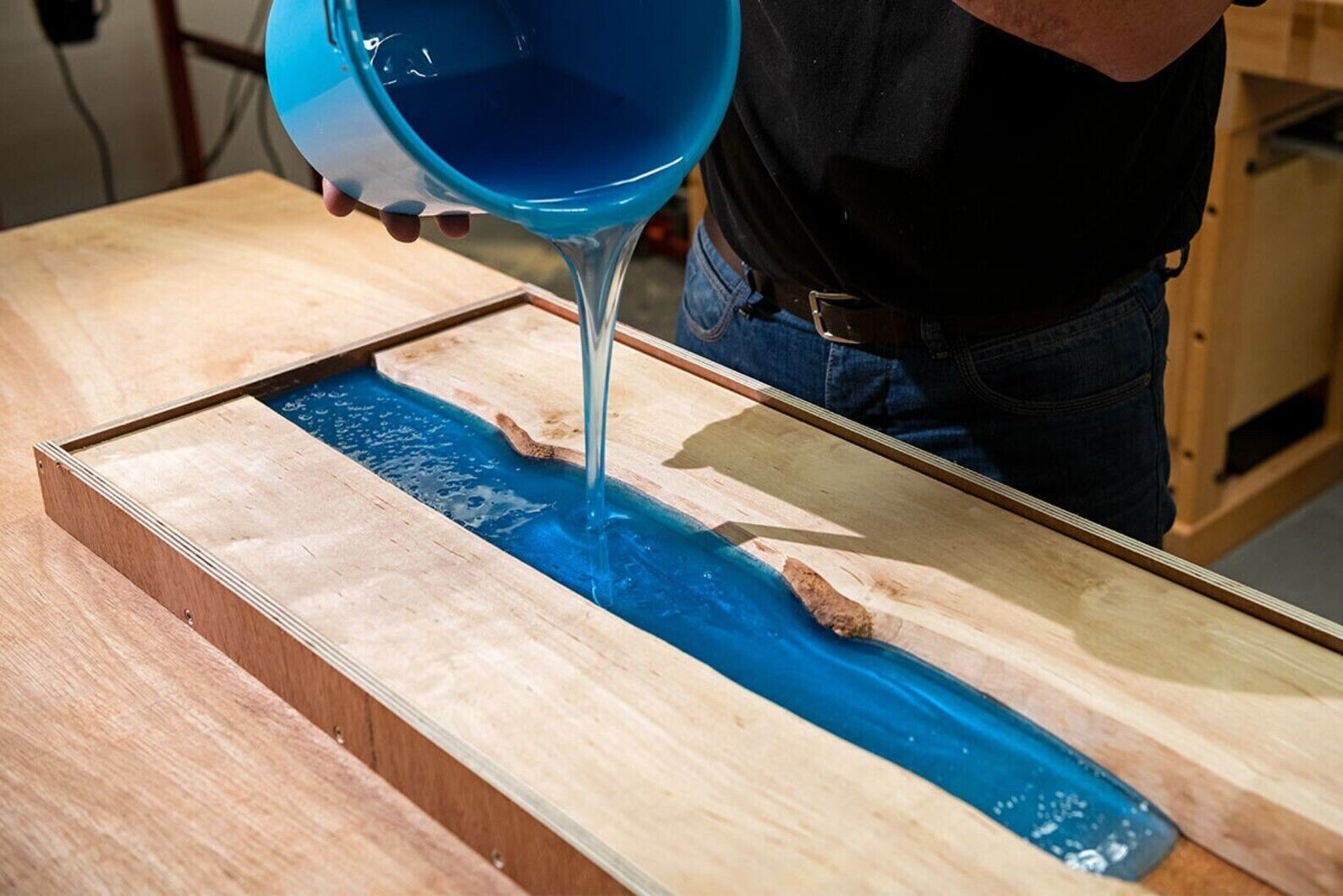 Epoxy Dining Table, Custom Walnut Table, Clear Epoxy Table, River Table Tops Art
