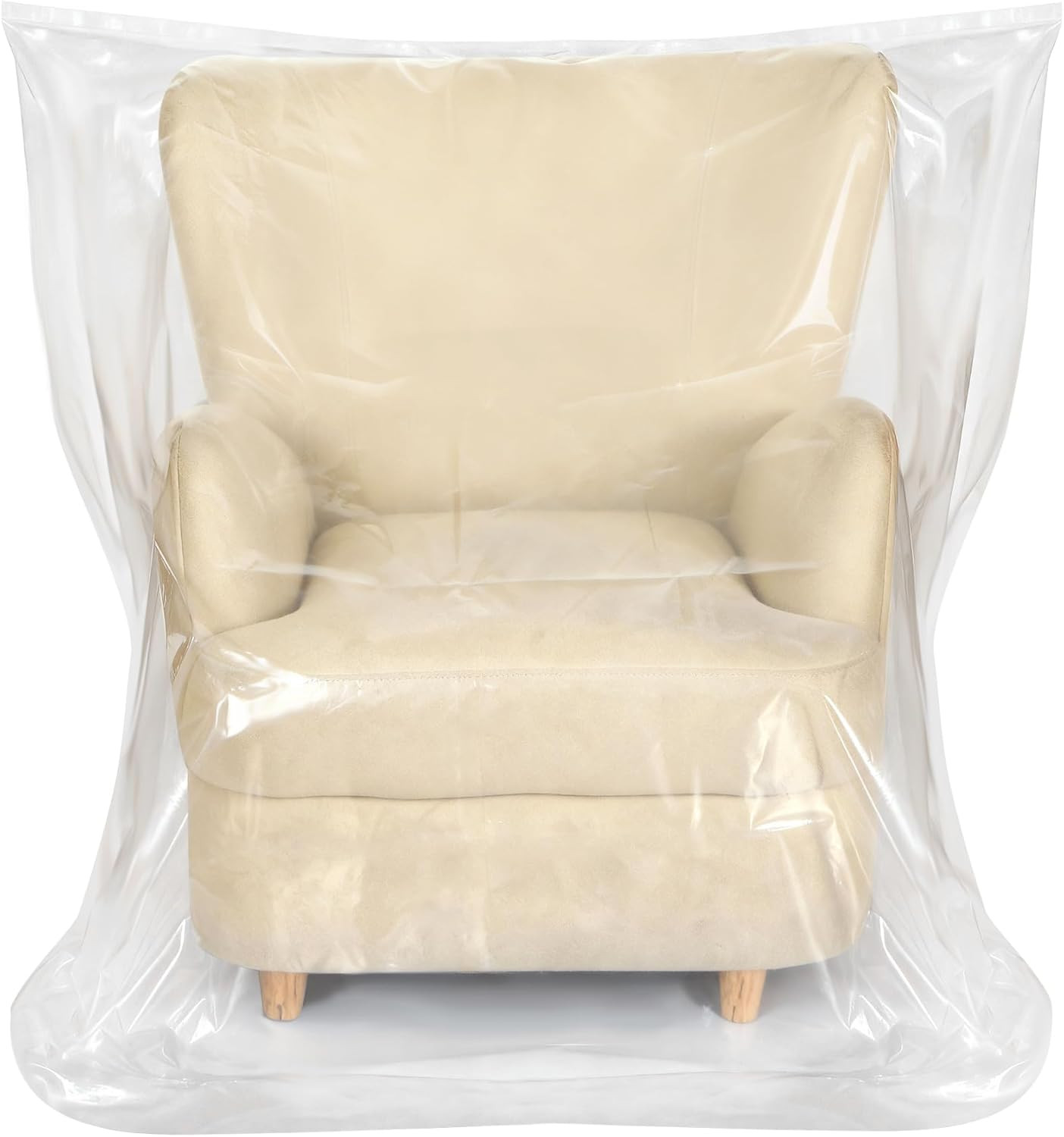 Extra Thick 4mil Plastic Chair Cover, Large Dust-Proof Furniture Cover for Recli