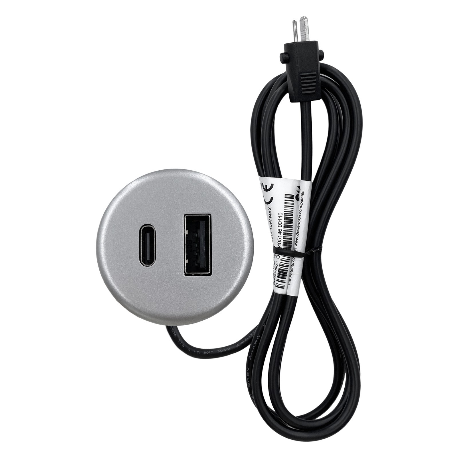 2 Pin Male Plug PO.13.02.01 USB A C Outlet Socket for Power Recliner Bed Sofa