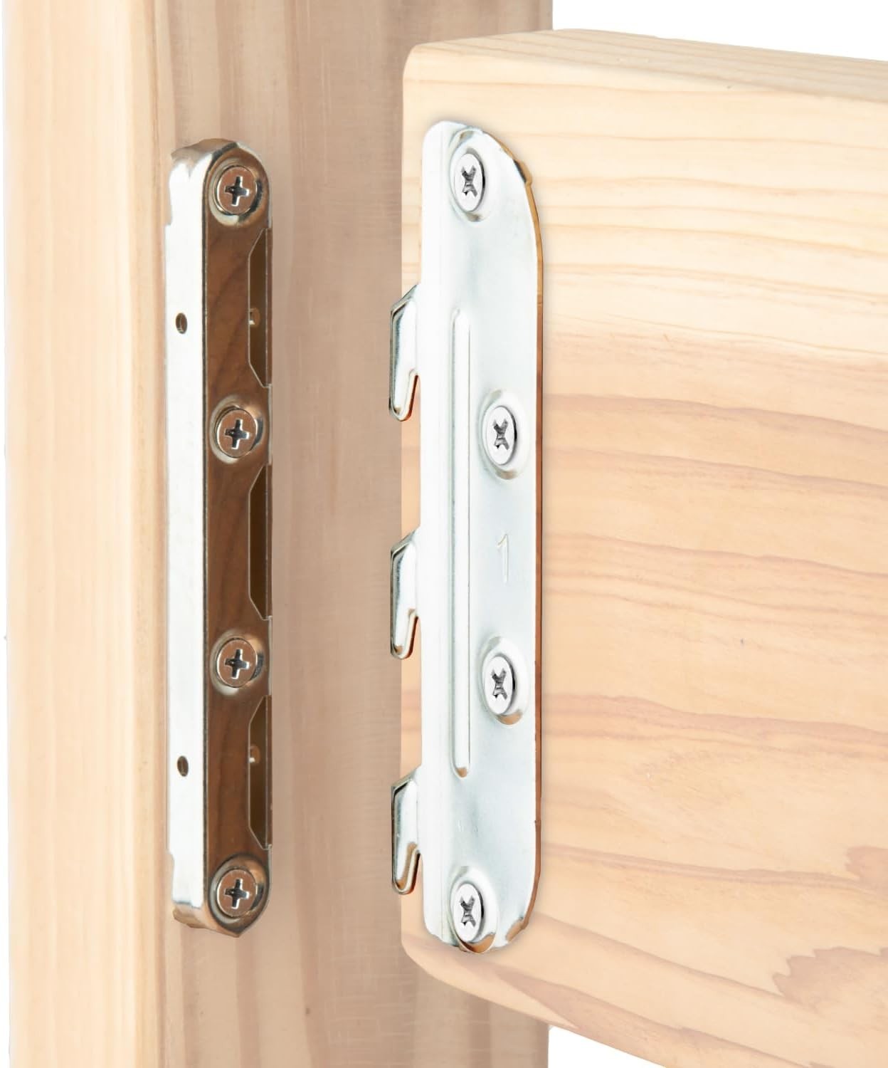 Surface Mounted Bed Rail Brackets 4PK, Bed Frame Hardware w/ Mounting Screws …