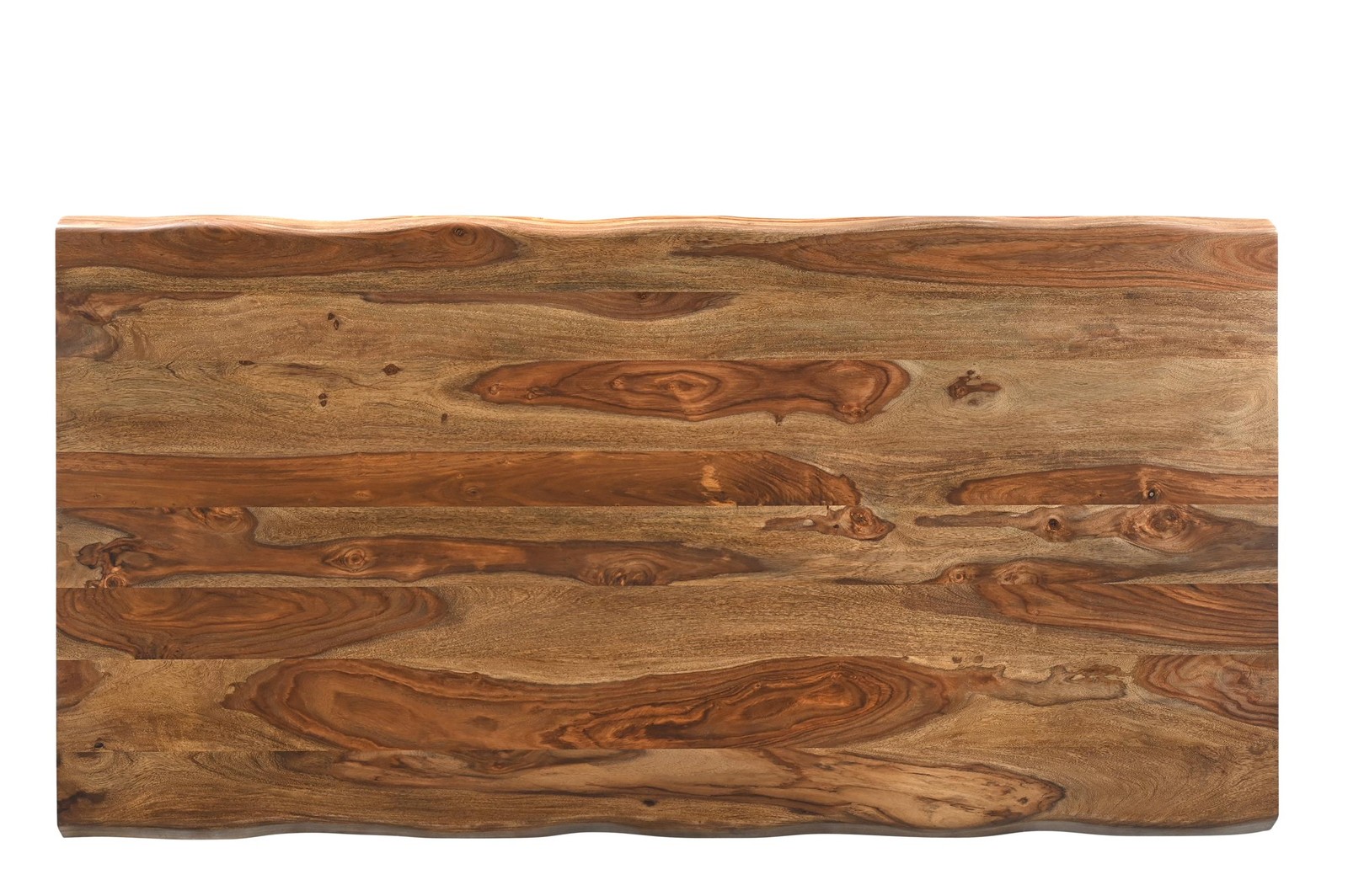 Taran Designs Darcy 74″ Live Edge Solid Wood Dining Table in Brown