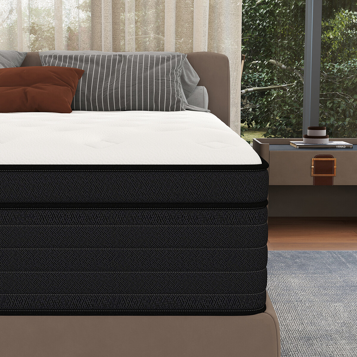 14/12/10 Inch Twin Full Queen King Mattress Memory Foam Spring Hybrid In A Box