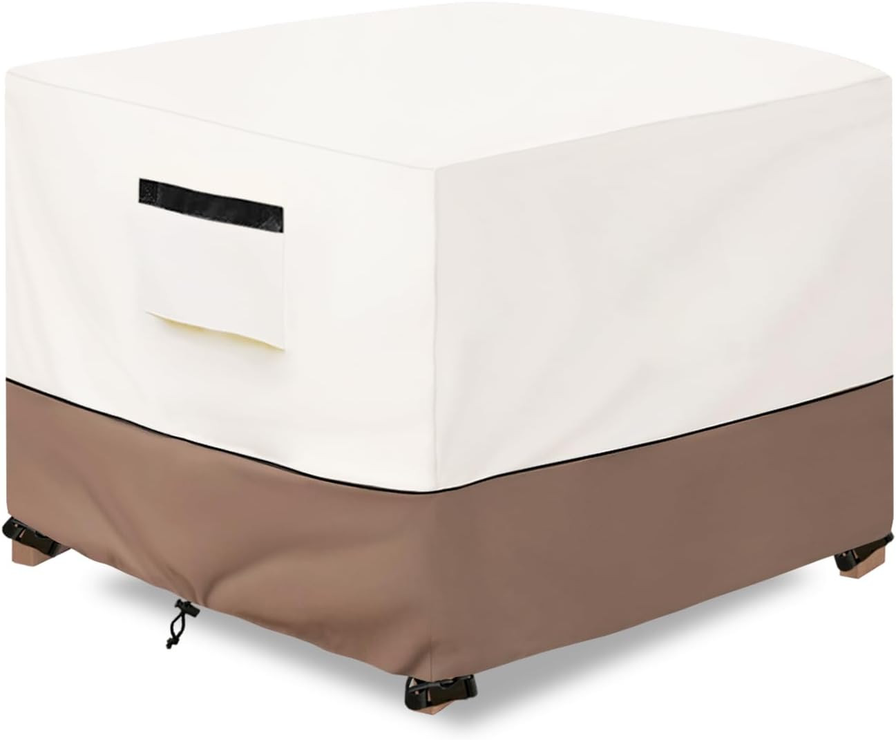 Patio Ottoman Cover Waterproof Heavy Duty Square Outdoor Ottoman Covers, 25W X