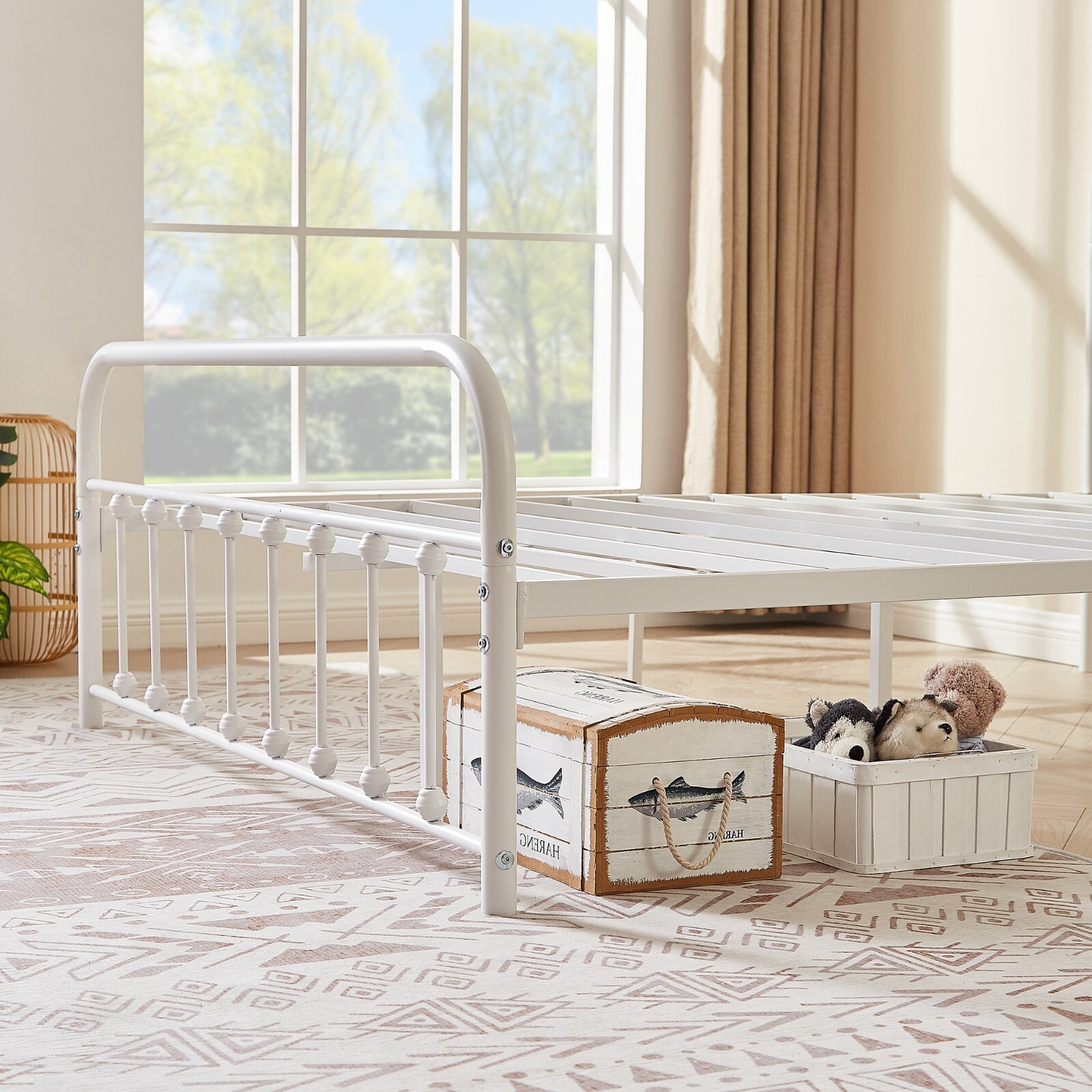 Twin/Full/Queen Platform Metal Bed Frame with Headboard and Footboard