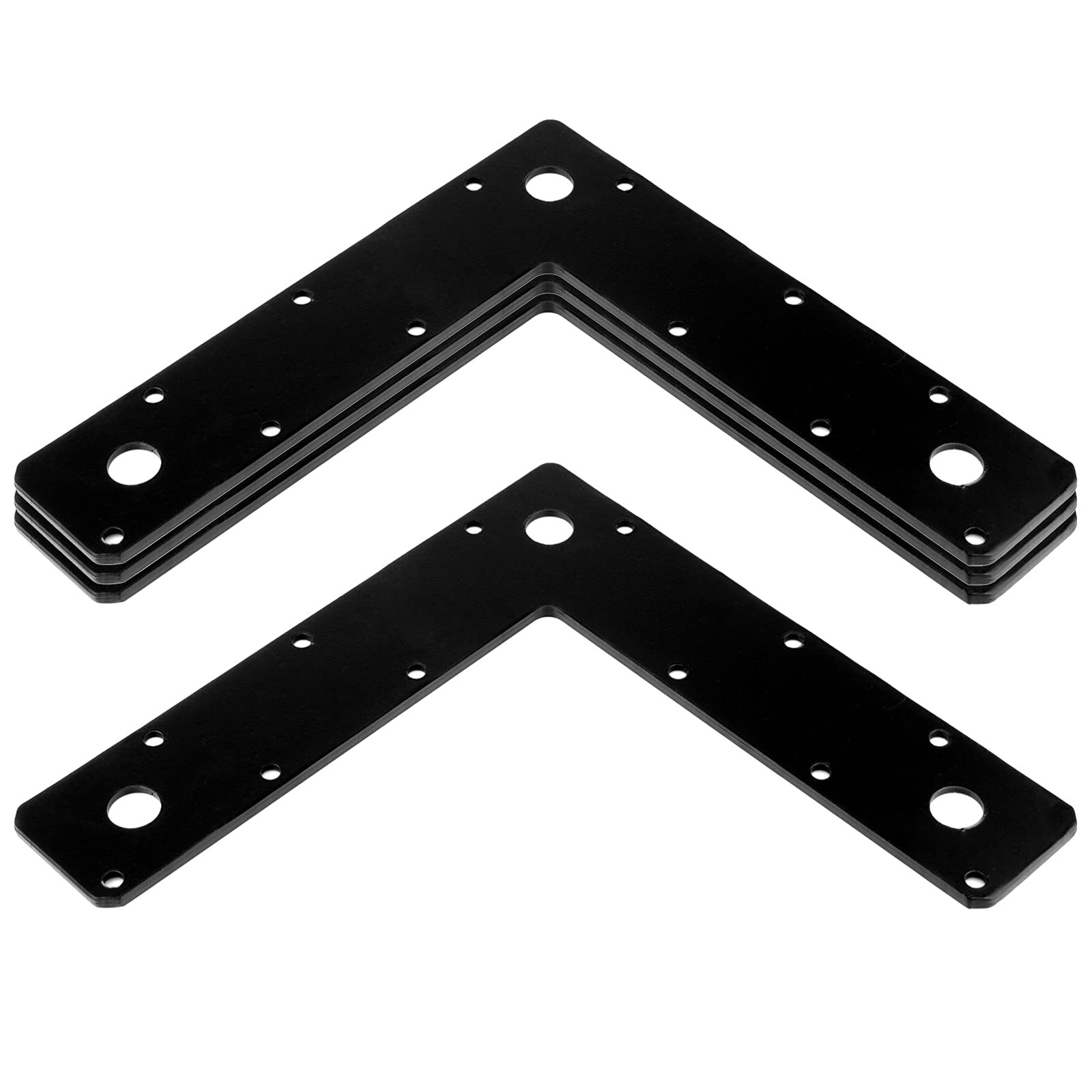 4 Pack L Shaped Mending Plate 9×21/8 Inch 1/8 Inch Thick Steel Fastener