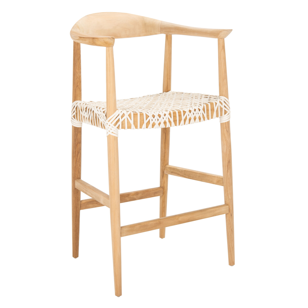 SAFAVIEH Bandelier Counter Stool | Natural / White |