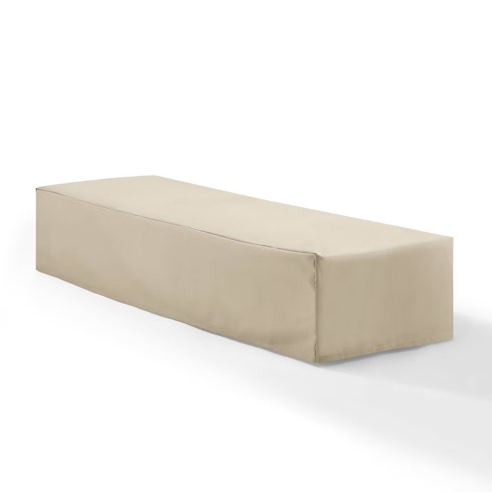 Crosley Outdoor Chaise Lounge Furniture Cover Tan: Waterproof