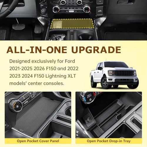 Center Console Organizer Set Compatible with Ford 2021-2025 2026 F-150 & 2022