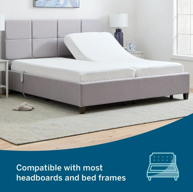 Basic Split King Size Electric Steel Adjustable Bed Base Frame With 2 Remotes