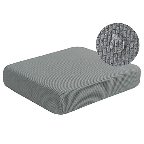 Water Repellent Sofa Cushion Slipcovers, Stretch Seat Cushion Small Dove Grey