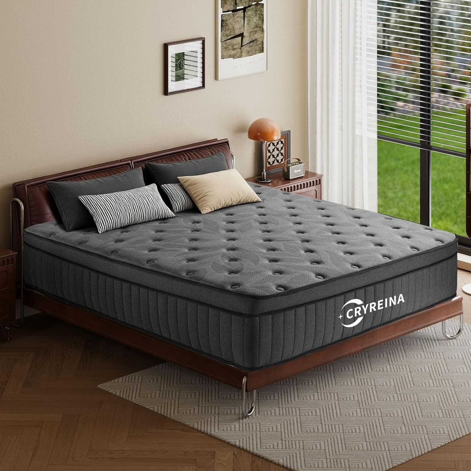 Queen Mattress 14 Inch Queen Size Mattresses in a Box-Medium Firm Feel with