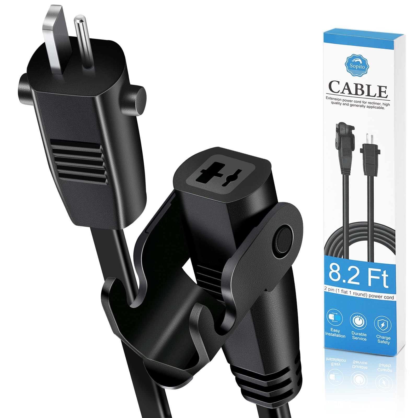 8.2 Feet (2.5M) Extension Cord for Lift Chair or Power Recliner, Power Supply…